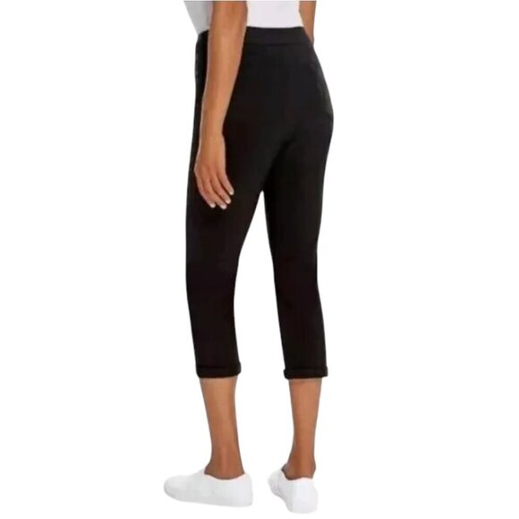 NEW Mario Serrani Italy Comfort Stretch Cuff Capri | Black - Picture 4 of 6